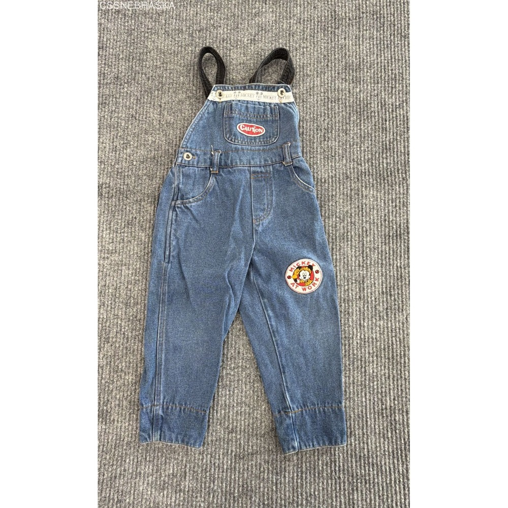 Vintage 90s Disney Mickey's Stuff for Kids Mickey at Work Overalls Sz‎ 2T